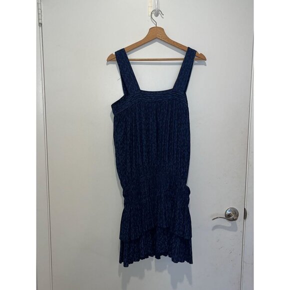 Current Air ANTHROPOLOGIE  Navy Sleeveless  Buttoned Square Neck Mini  Dress S - Picture 5 of 9